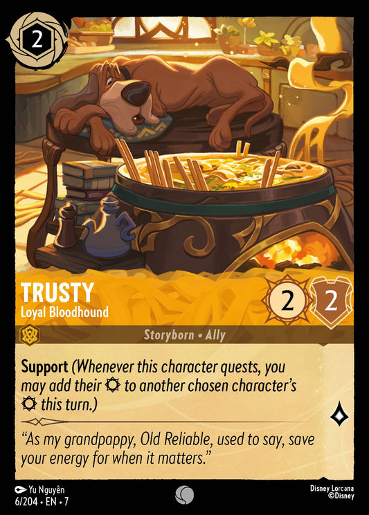 Trusty - Loyal Bloodhound - Common Normal Disney Lorcana card from Archazia's Island