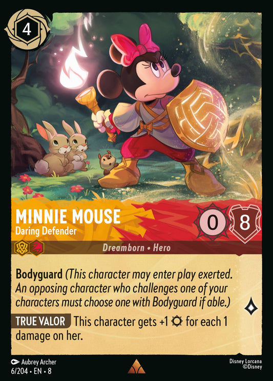 Minnie Mouse - Daring Defender - Rare Normal Disney Lorcana card from The Reign of Jafar