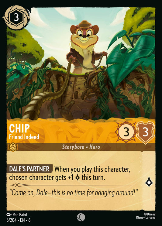 Chip - Friend Indeed - Common Normal Disney Lorcana card from Azurite Sea