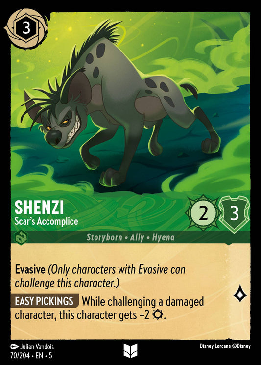 Shenzi - Scar's Accomplice - Uncommon Normal Disney Lorcana card from Shimmering Skies