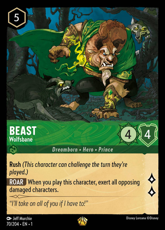 Beast - Wolfsbane - Legendary Normal Disney Lorcana card from The First Chapter