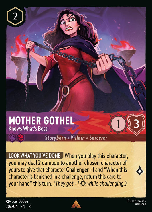 Mother Gothel - Knows What's Best - Rare Normal Disney Lorcana card from The Reign of Jafar