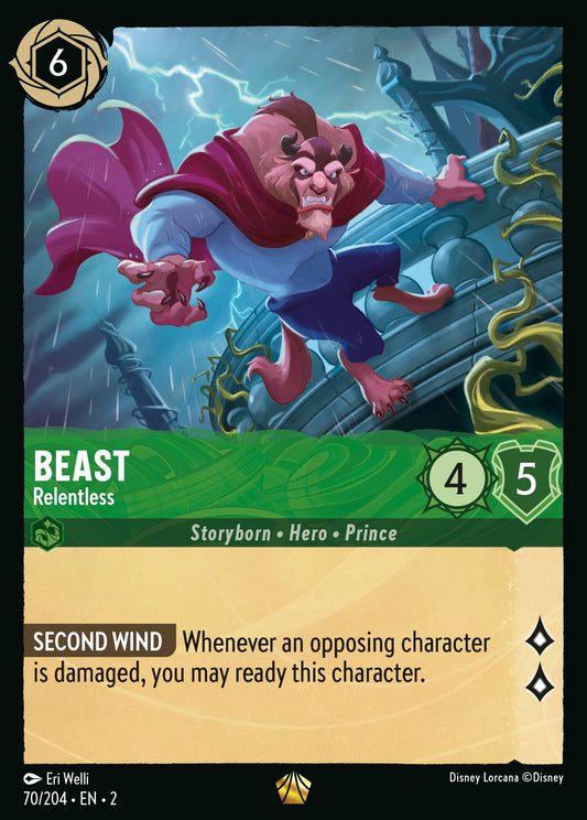 Beast - Relentless - Legendary Normal Disney Lorcana card from Rise of the Floodborn