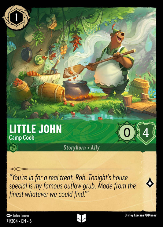 Little John - Camp Cook - Uncommon Normal Disney Lorcana card from Shimmering Skies