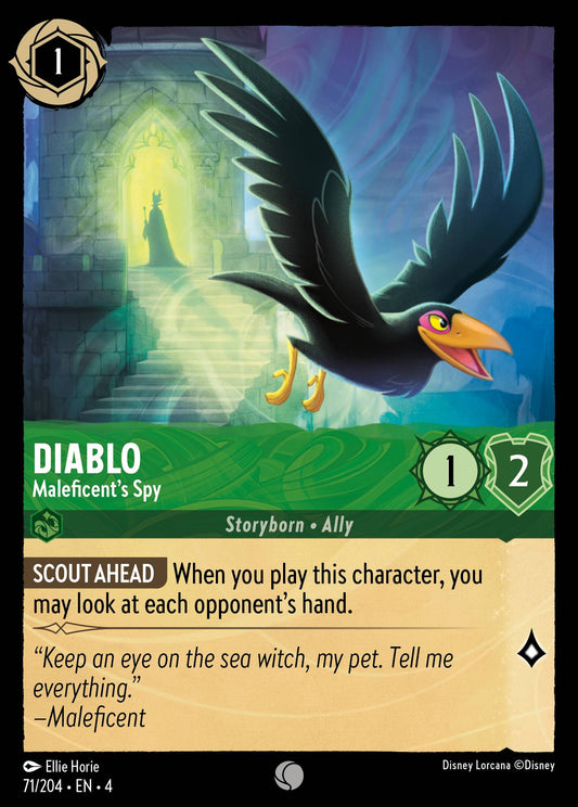 Diablo - Maleficent's Spy - Common Normal Disney Lorcana card from Ursula's Return