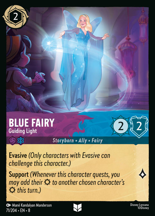 Blue Fairy - Guiding Light - Uncommon Normal Disney Lorcana card from The Reign of Jafar