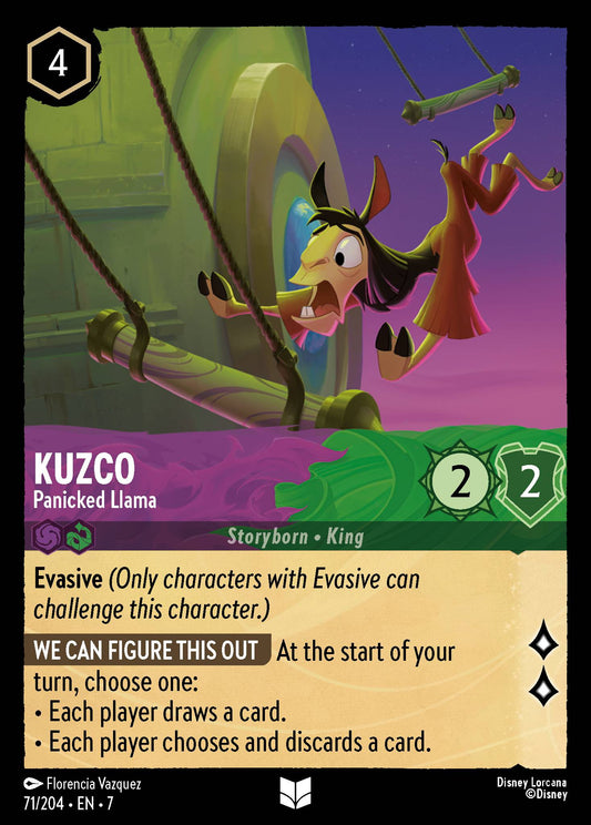 Kuzco - Panicked Llama - Uncommon Normal Disney Lorcana card from Archazia's Island