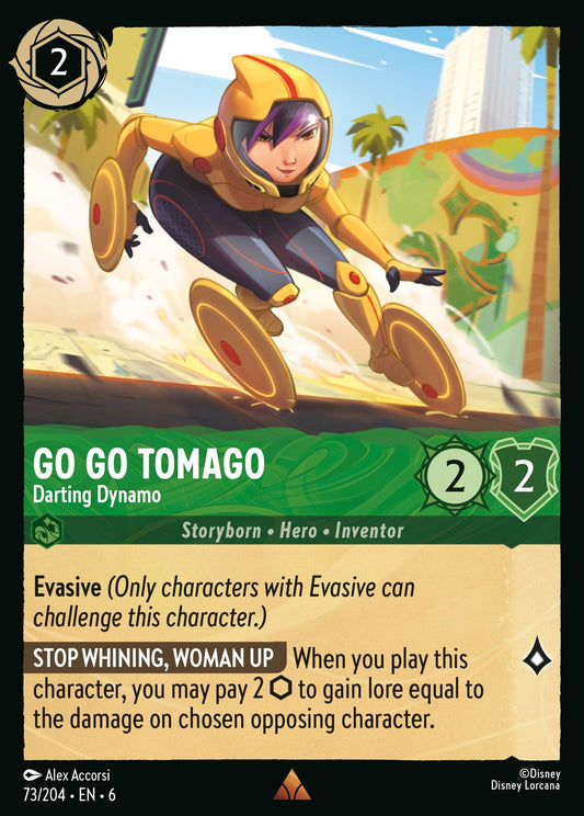 Go Go Tomago - Darting Dynamo - Rare Normal Disney Lorcana card from Azurite Sea