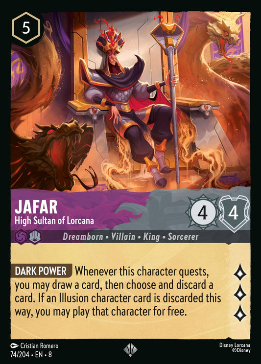 Jafar - High Sultan of Lorcana - Super Rare Normal Disney Lorcana card from The Reign of Jafar