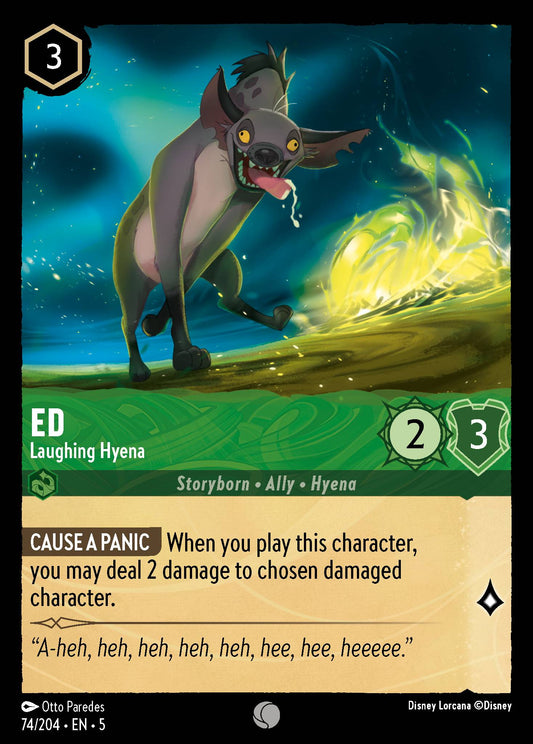 Ed - Laughing Hyena - Common Normal Disney Lorcana card from Shimmering Skies