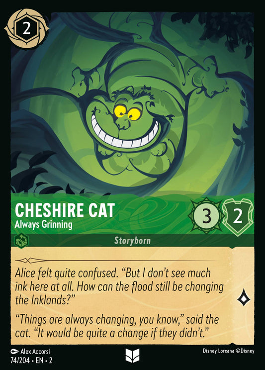 Cheshire Cat - Always Grinning - Uncommon Normal Disney Lorcana card from Rise of the Floodborn