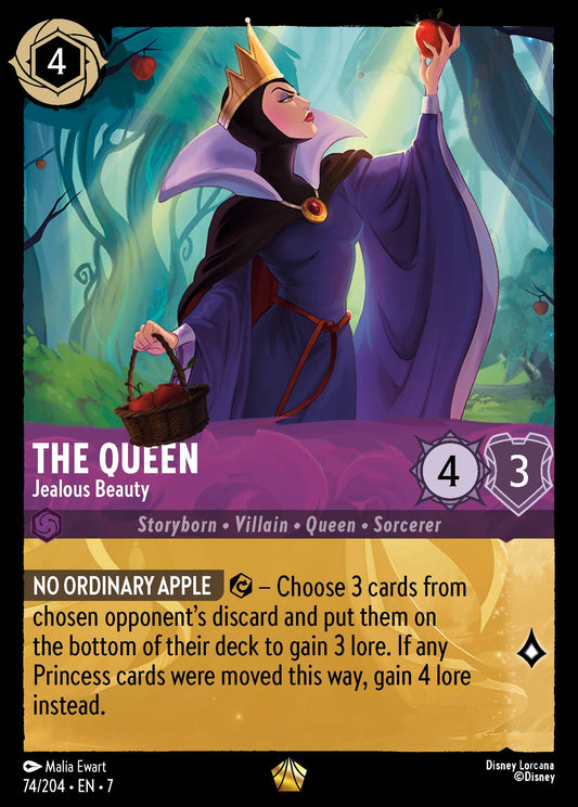The Queen - Jealous Beauty - Legendary Normal Disney Lorcana card from Archazia's Island