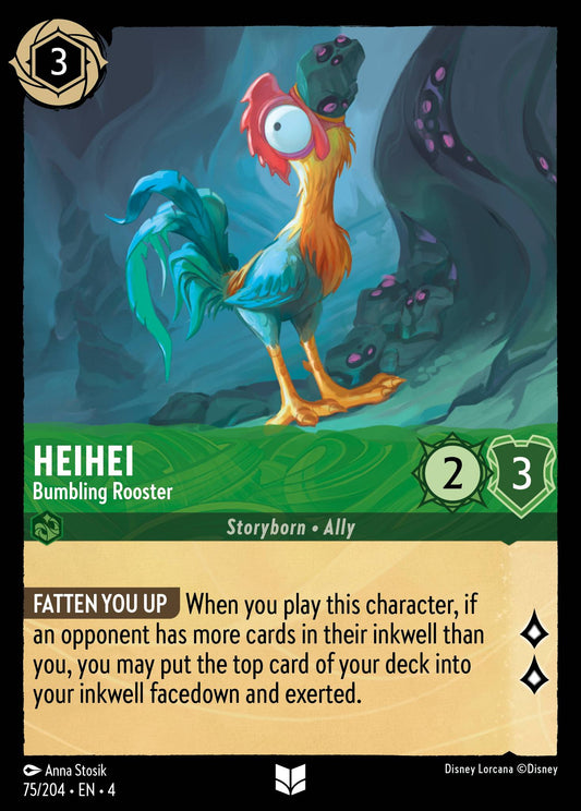 Heihei - Bumbling Rooster - Uncommon Normal Disney Lorcana card from Ursula's Return