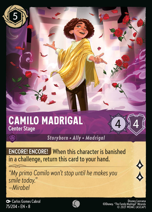 Camilo Madrigal - Center Stage - Common Normal Disney Lorcana card from The Reign of Jafar