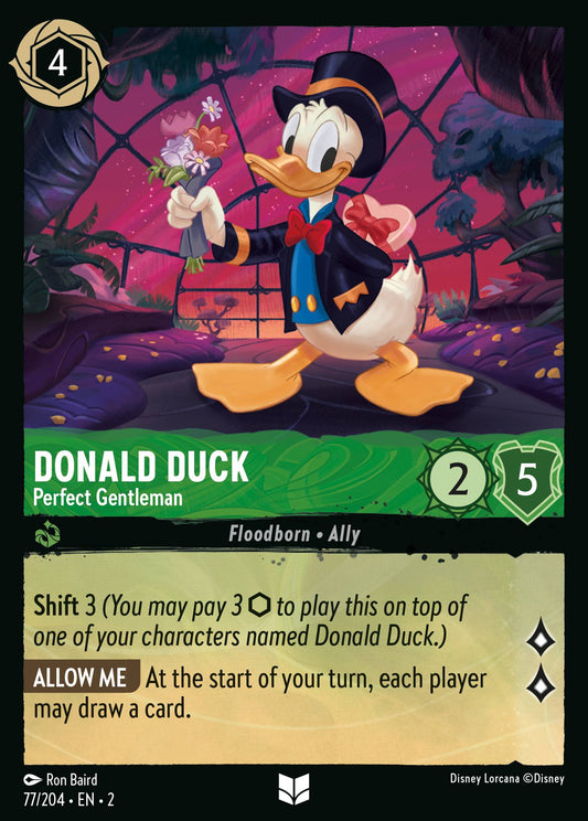 Donald Duck - Perfect Gentleman - Uncommon Normal Disney Lorcana card from Rise of the Floodborn