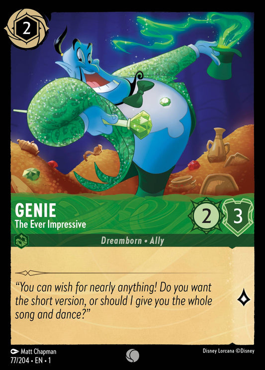 Genie - The Ever Impressive - Common Normal Disney Lorcana card from The First Chapter