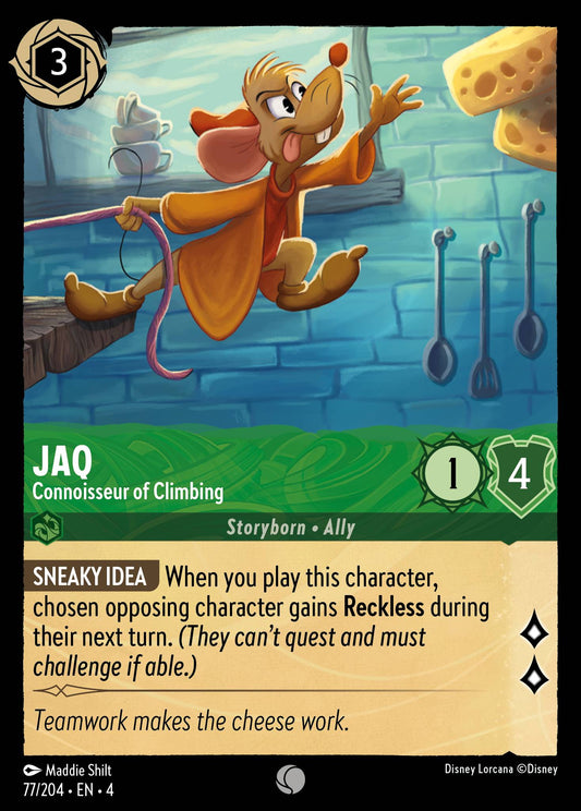 Jaq - Connoisseur of Climbing - Common Normal Disney Lorcana card from Ursula's Return