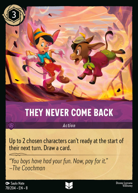 They Never Come Back - Uncommon Normal Disney Lorcana card from The Reign of Jafar