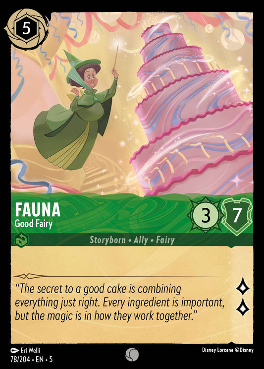 Fauna - Good Fairy - Common Normal Disney Lorcana card from Shimmering Skies