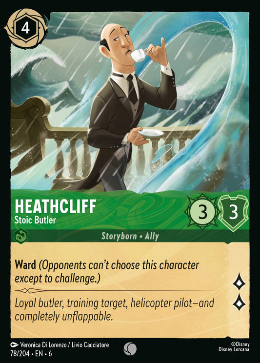 Heathcliff - Stoic Butler - Common Normal Disney Lorcana card from Azurite Sea