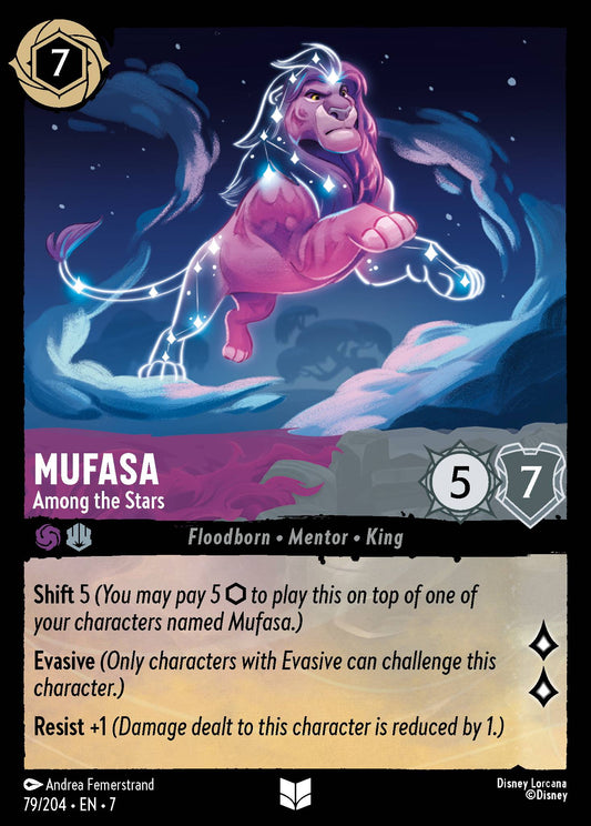 Mufasa - Among the Stars - Uncommon Normal Disney Lorcana card from Archazia's Island