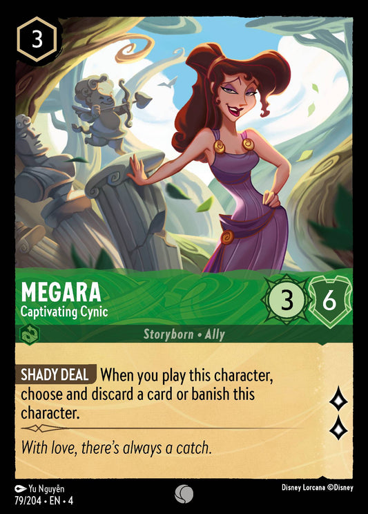 Megara - Captivating Cynic - Common Normal Disney Lorcana card from Ursula's Return