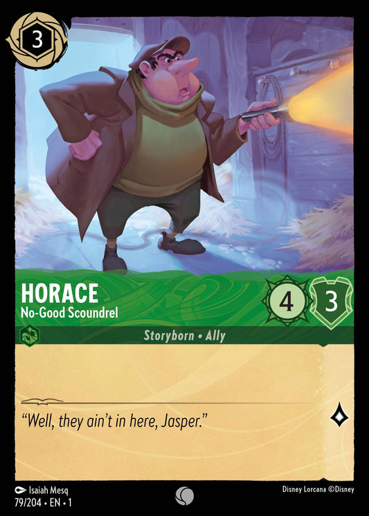 Horace - No-Good Scoundrel - Common Normal Disney Lorcana card from The First Chapter