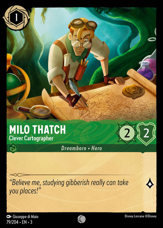 Milo Thatch - Clever Cartographer - Common Normal Disney Lorcana card from Into the Inklands