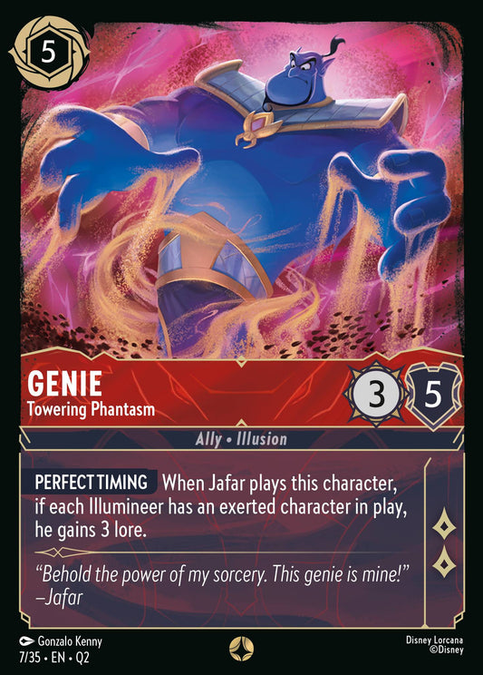 Genie - Towering Phantasm - Special Normal Disney Lorcana card from Unknown Set
