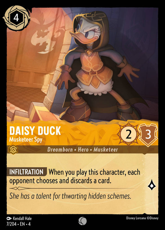 Daisy Duck - Musketeer Spy - Common Normal Disney Lorcana card from Ursula's Return