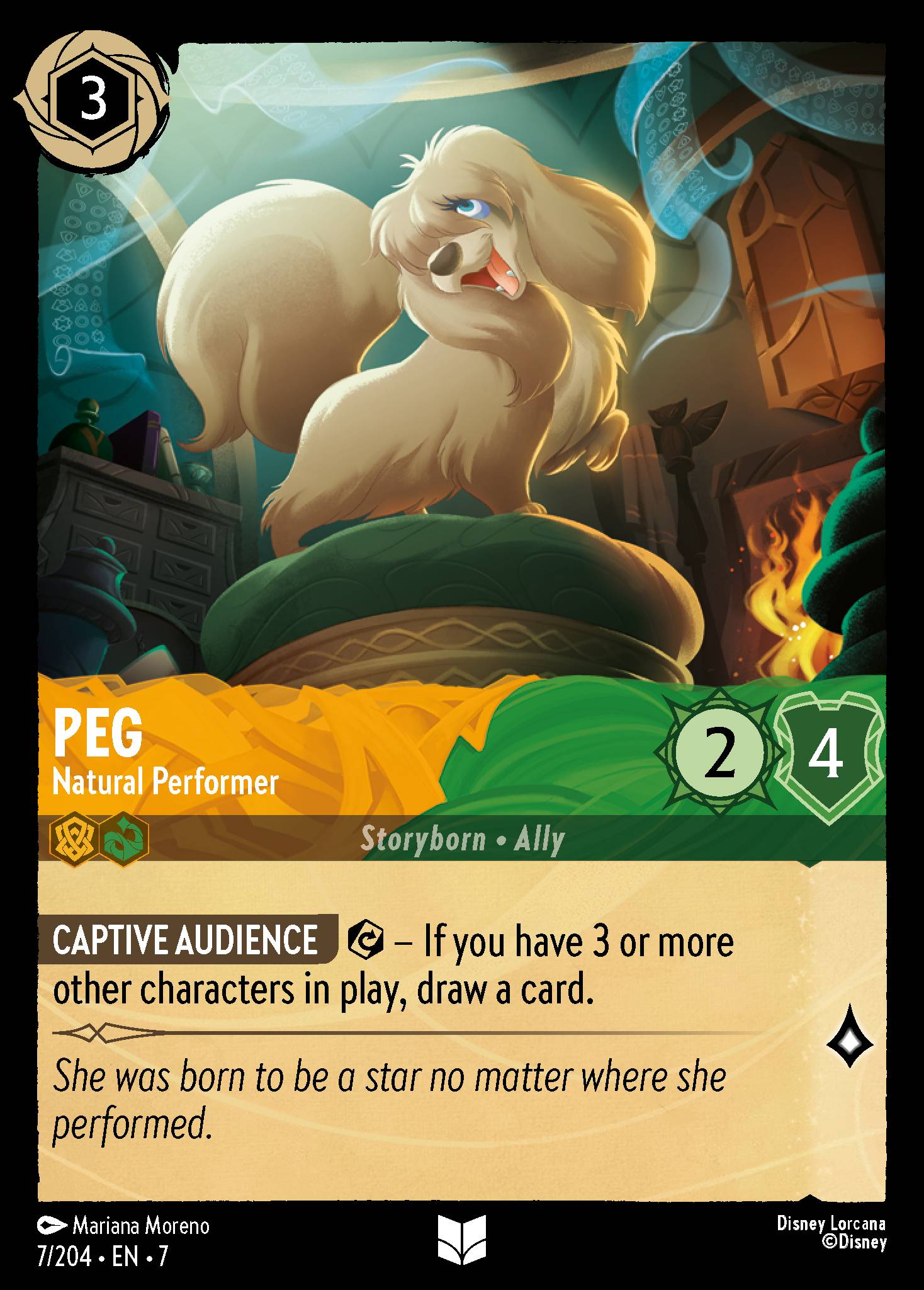 Peg - Natural Performer - Uncommon Normal Disney Lorcana card from Archazia's Island