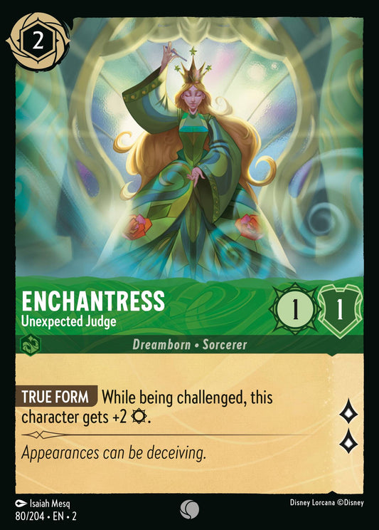 Enchantress - Unexpected Judge - Common Normal Disney Lorcana card from Rise of the Floodborn