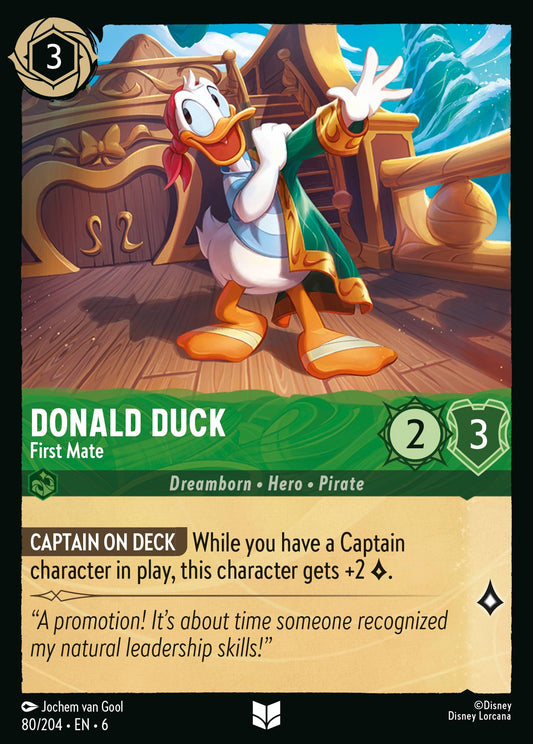 Donald Duck - First Mate - Uncommon Normal Disney Lorcana card from Azurite Sea