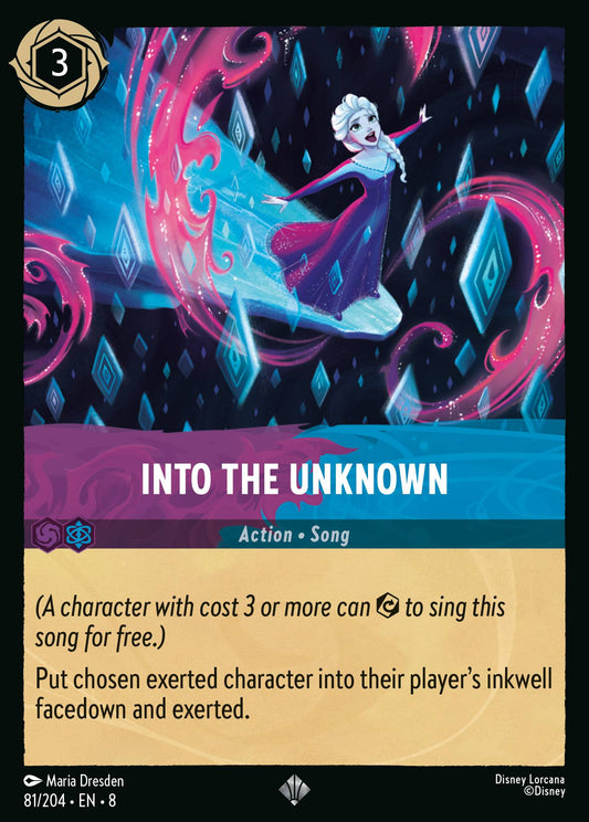 Into the Unknown - Super Rare Normal Disney Lorcana card from The Reign of Jafar