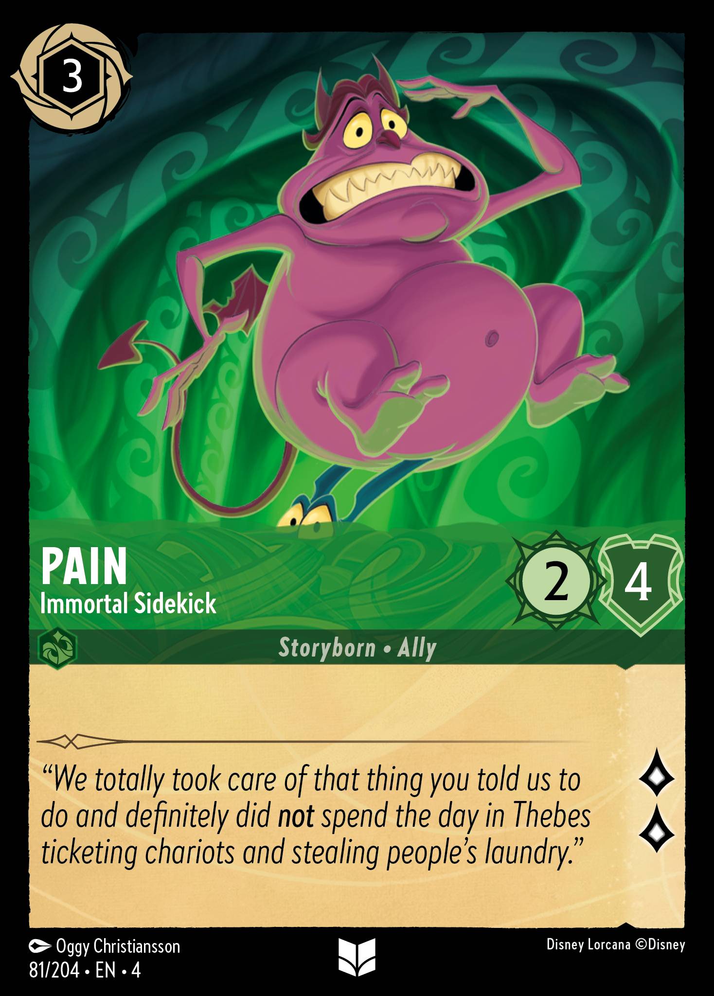 Pain - Immortal Sidekick - Uncommon Normal Disney Lorcana card from Ursula's Return