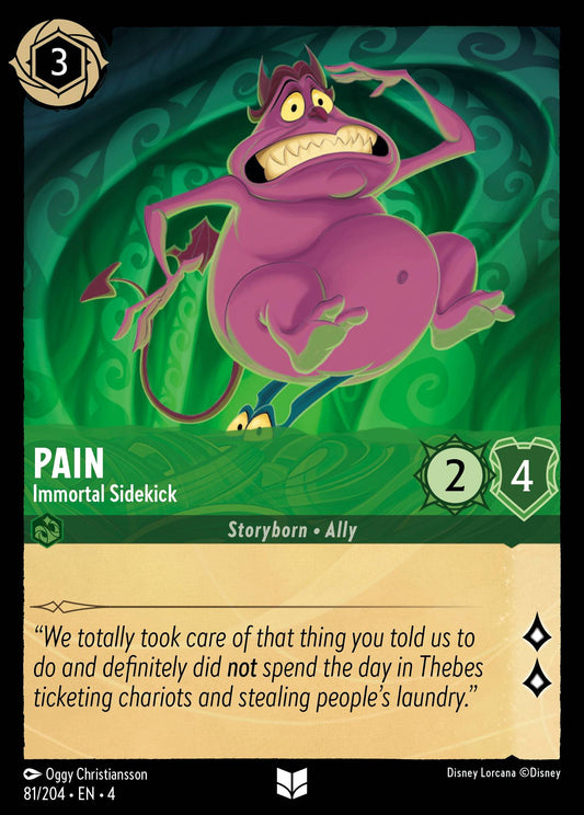 Pain - Immortal Sidekick - Uncommon Normal Disney Lorcana card from Ursula's Return