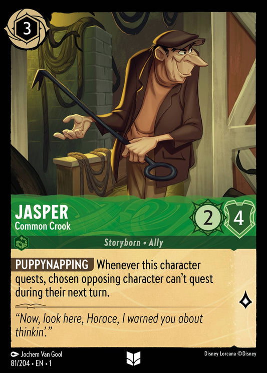 Jasper - Common Crook - Uncommon Normal Disney Lorcana card from The First Chapter