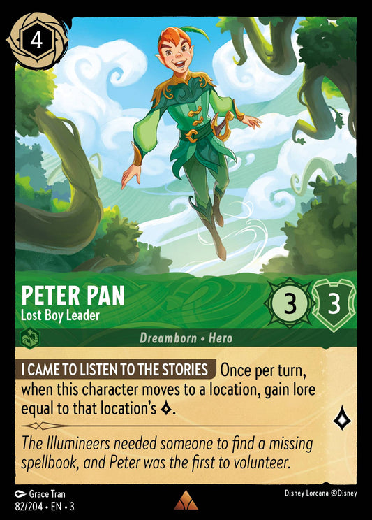 Peter Pan - Lost Boy Leader - Rare Normal Disney Lorcana card from Into the Inklands