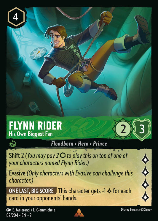 Flynn Rider - His Own Biggest Fan - Rare Normal Disney Lorcana card from Rise of the Floodborn