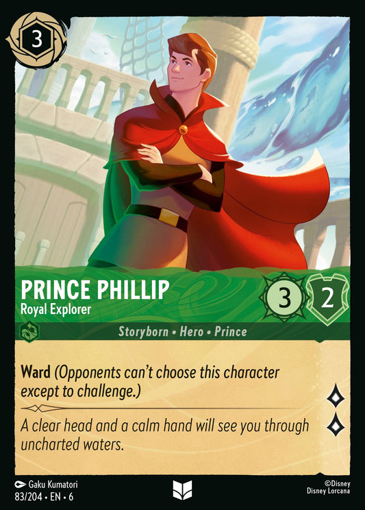 Prince Phillip - Royal Explorer - Uncommon Normal Disney Lorcana card from Azurite Sea