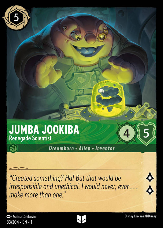Jumba Jookiba - Renegade Scientist - Uncommon Normal Disney Lorcana card from The First Chapter