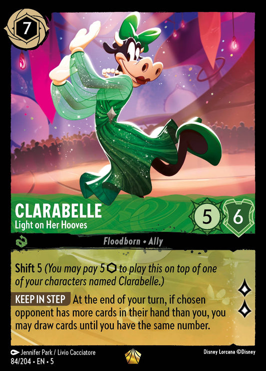 Clarabelle - Light on Her Hooves - Legendary Normal Disney Lorcana card from Shimmering Skies