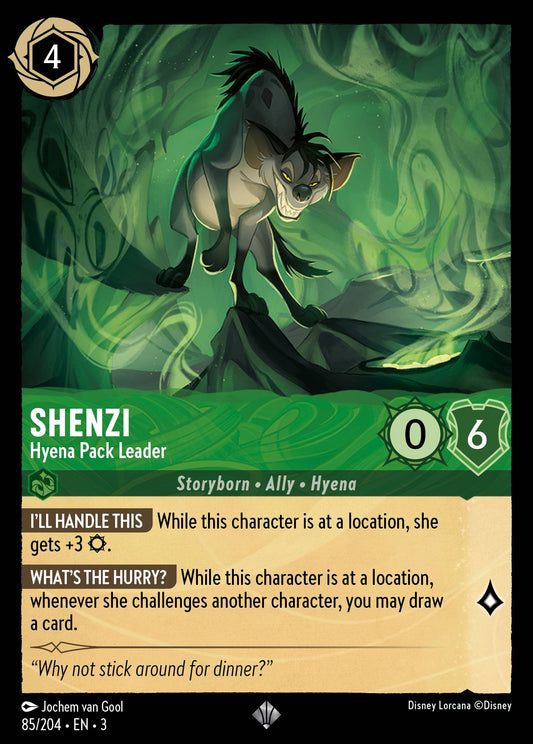 Shenzi - Hyena Pack Leader - Super Rare Normal Disney Lorcana card from Into the Inklands
