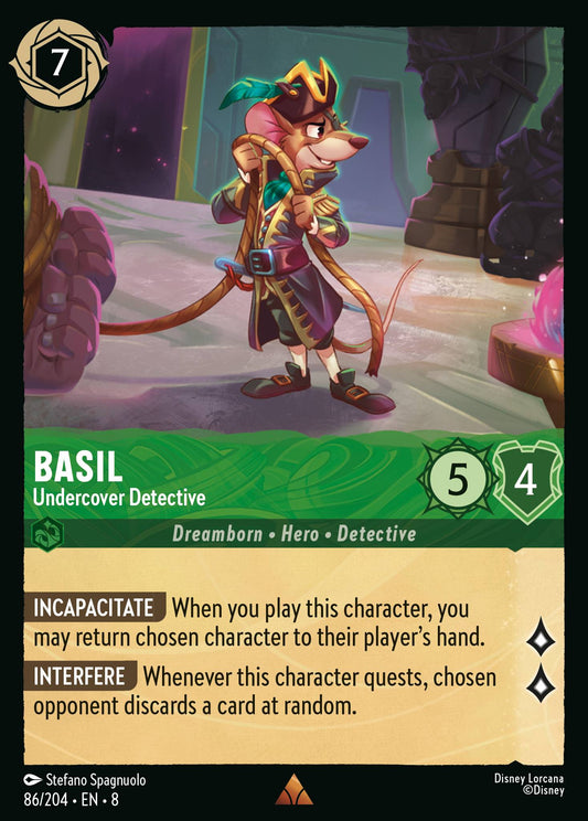 Basil - Undercover Detective - Rare Normal Disney Lorcana card from The Reign of Jafar