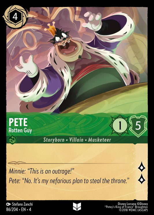 Pete - Rotten Guy - Uncommon Normal Disney Lorcana card from Ursula's Return
