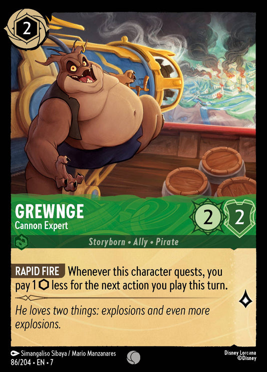 Grewnge - Cannon Expert - Common Normal Disney Lorcana card from Archazia's Island