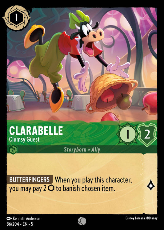 Clarabelle - Clumsy Guest - Common Normal Disney Lorcana card from Shimmering Skies