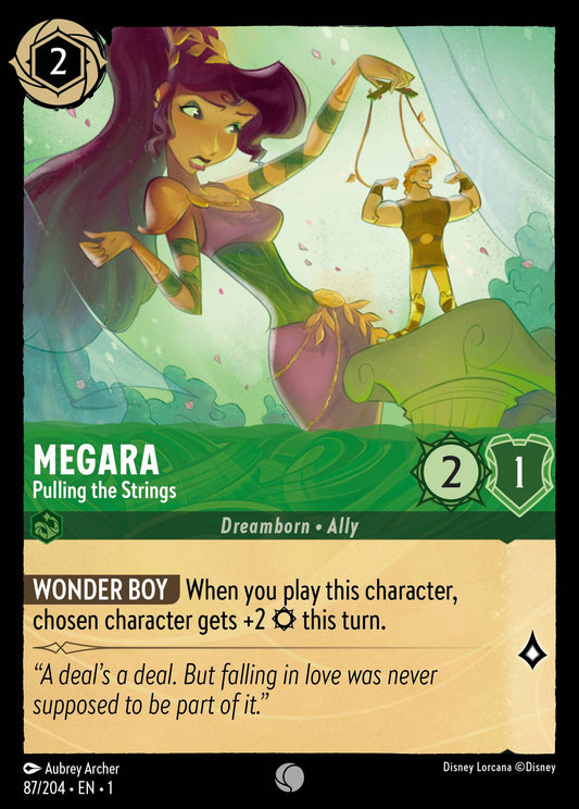 Megara - Pulling the Strings - Common Normal Disney Lorcana card from The First Chapter