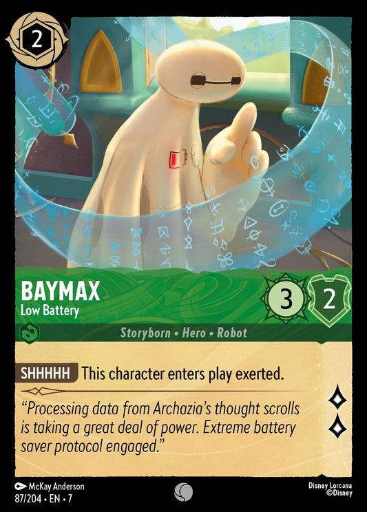 Baymax - Low Battery - Common Normal Disney Lorcana card from Archazia's Island