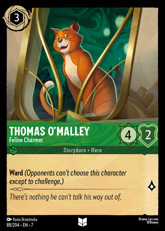 Thomas O'Malley - Feline Charmer - Uncommon Normal Disney Lorcana card from Archazia's Island